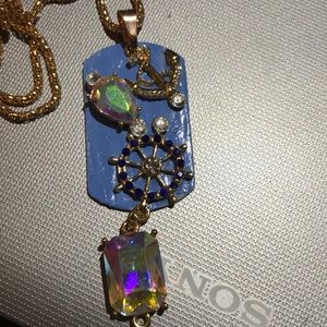 Nautical dog tag necklace
